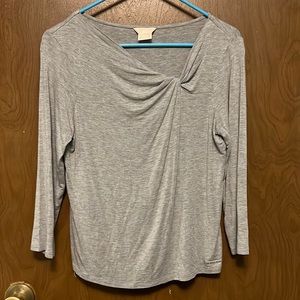 Michael Kors gray 3/4 length sleeved top size PL